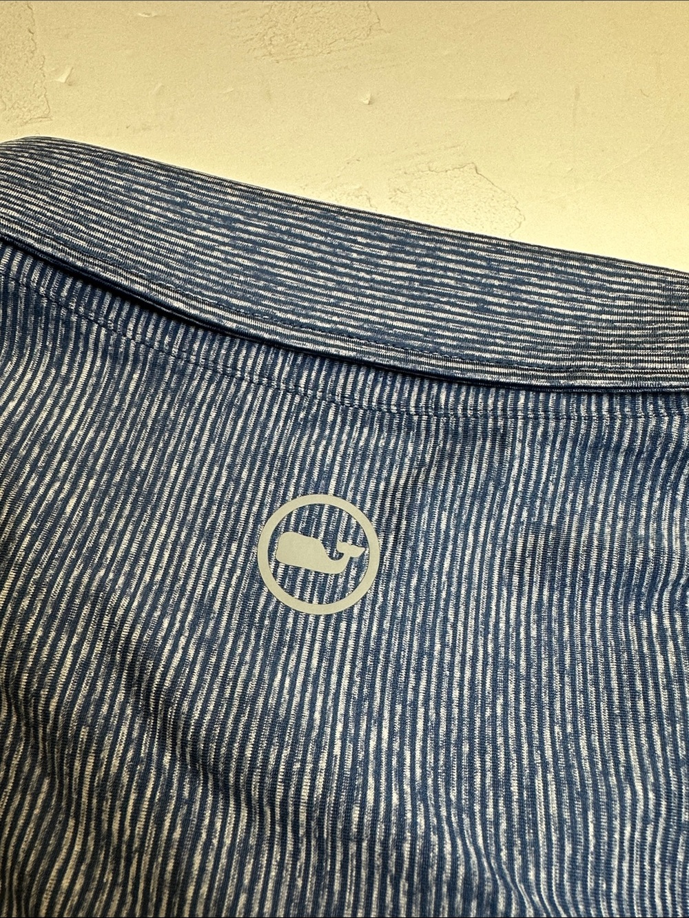 Vineyard Vines Performance Polo, Men's 2XL Blue White Striped Polyester Spandex - Picture 5 of 13